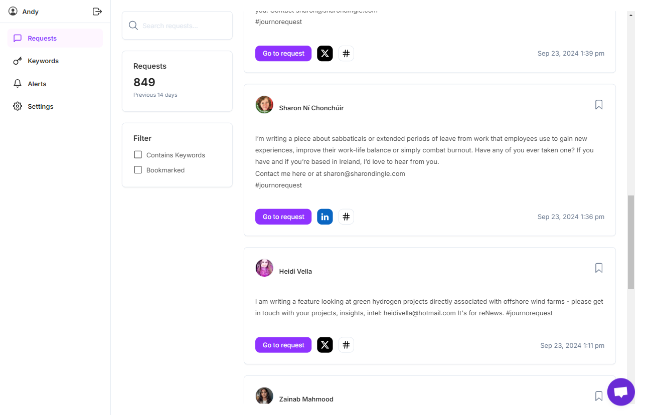 Sourcee Dashboard Preview